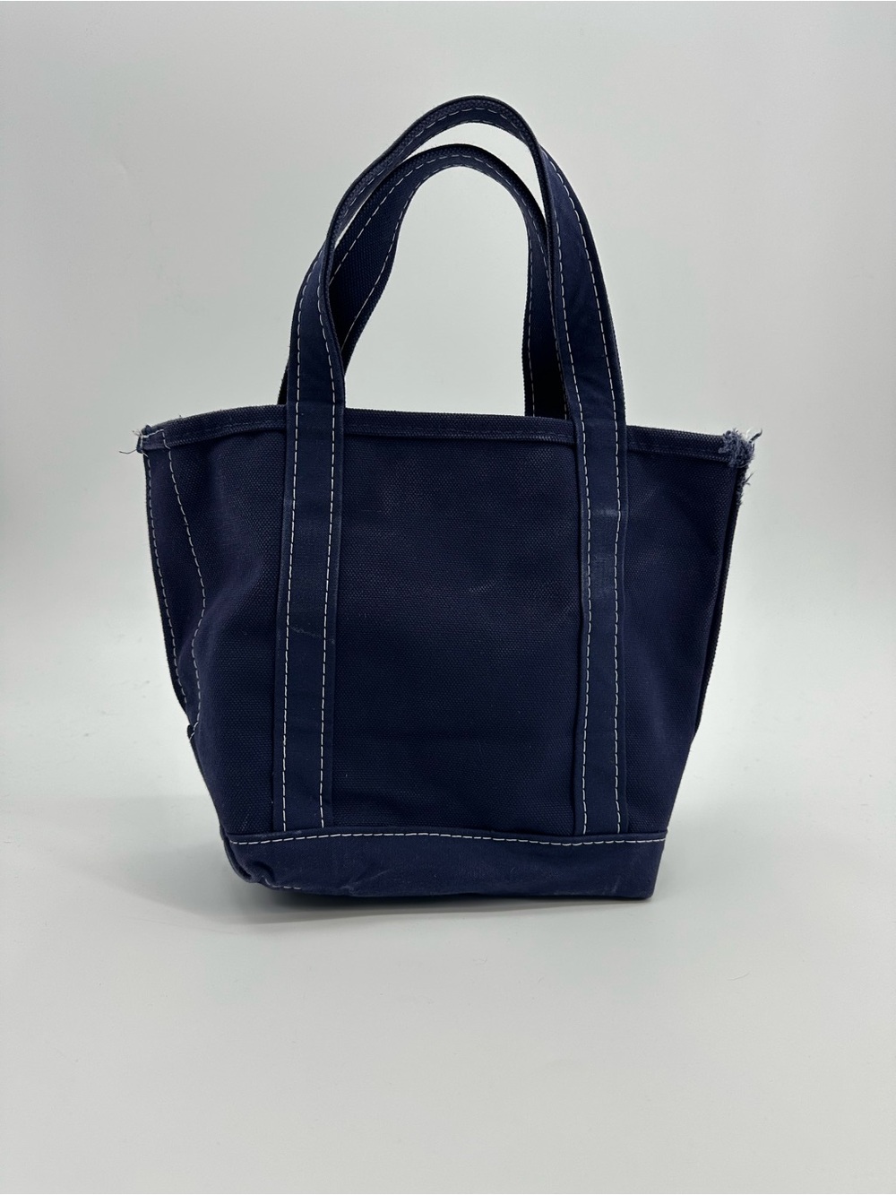 L.L. Bean Navy Canvas Small Boat & Tote